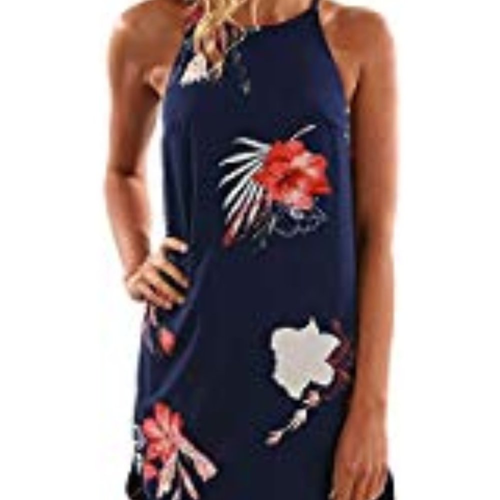 Shawhuwa Womens Sexy Print Summer Beach Boho Strap